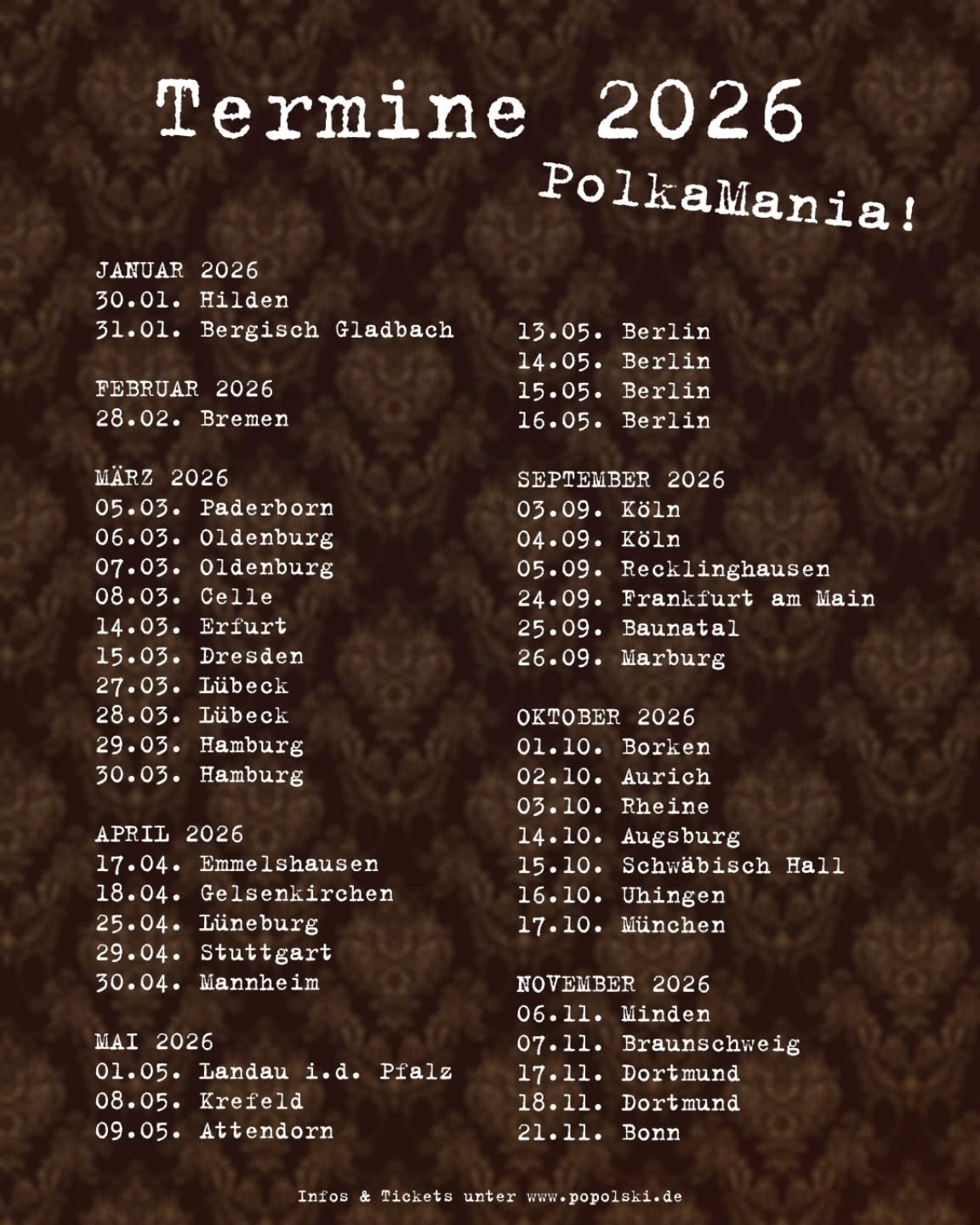 Pawel Popolski PolkaMania! Tour Poster 2026